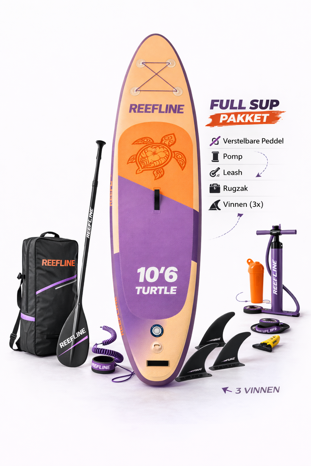 Reefline Turtle 10'6 SUP Board – MSL Double Layer & 3 Jaar Garantie